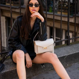 AMBER CROCOS BLANC CASSE