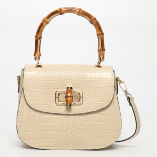 ELIA CROCO BLANC CASSE