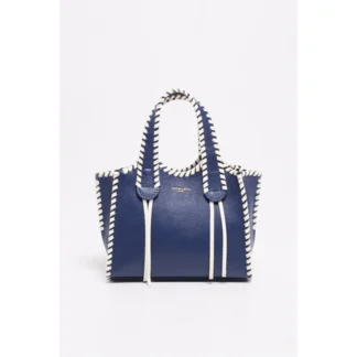 KAMELIA BLEU MARINE ET BLANC CASSE